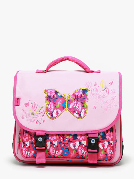 Cartable 2 Compartiments Snowball Rose butterfly 46438