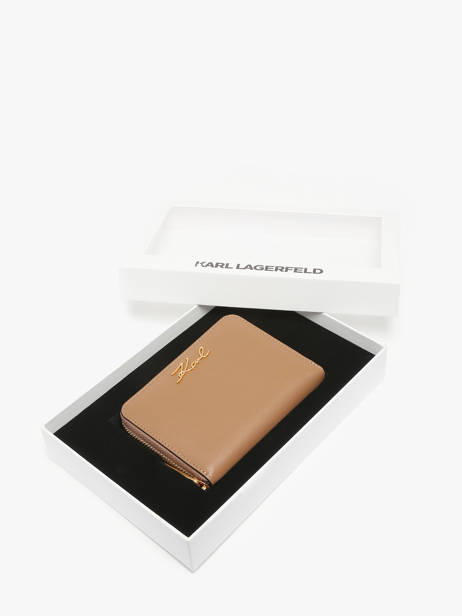 Portefeuille K Signature Cuir Karl lagerfeld Marron k signature A1W32105 vue secondaire 1