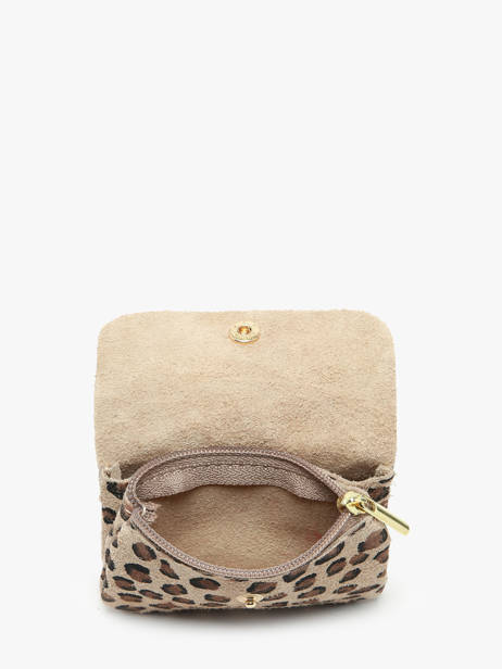Porte-monnaie Velvet Leopardo Cuir Milano Marron velvet leopardo VL23092 vue secondaire 1