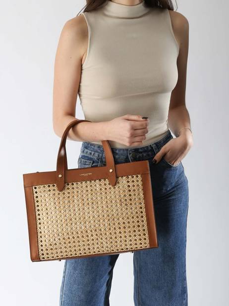 Sac Porté Main Cannage Rotin Lancaster Beige cannage rotin 115 vue secondaire 1