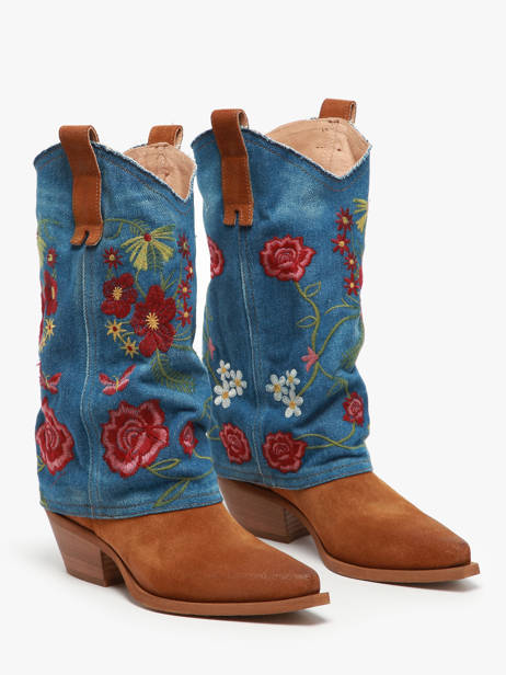 Santiags En Cuir Metisse Multicolore women DX2021 vue secondaire 2