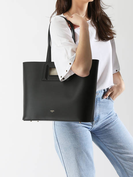 Sac Cabas Angèle Cuir Lancel Noir angele A13361 vue secondaire 1