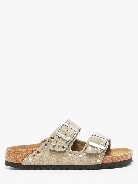 Mules Arizona Rivet En Cuir Birkenstock Marron women 1029390