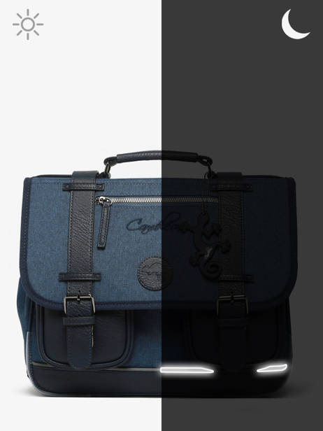 Cartable 2 Compartiments Cameleon Bleu vintage color CA146Q vue secondaire 7