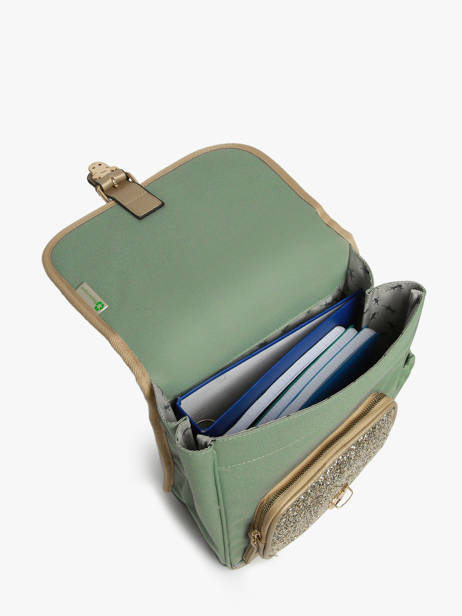 Sac à Dos 1 Compartiment Cameleon Vert vintage fantasy SD30 vue secondaire 3