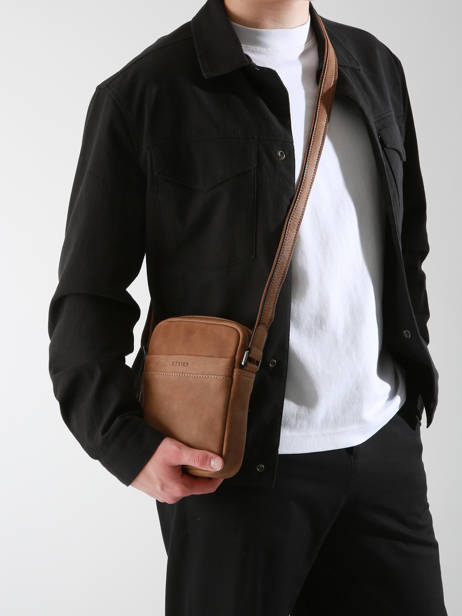 Sac Bandoulière Spider Cuir Etrier Marron spider ESPI704S vue secondaire 1