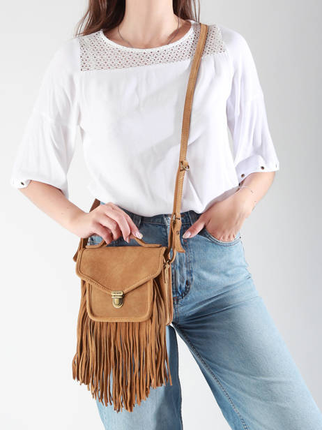 Sac Bandoulière Folk Cuir Paul marius Marron folk GEORXFOL vue secondaire 1