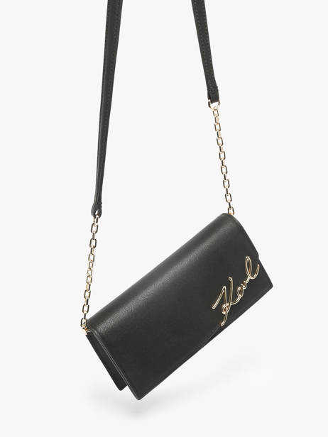 Sac Bandoulière K Signature Cuir Karl lagerfeld Noir k signature A3W32021 vue secondaire 2