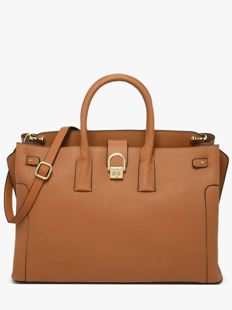 Sac Porté Main / A4 L Equestre Cuir Etrier Beige equestre EEQT142L