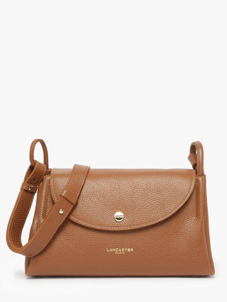 Sac Bandoulière Accordeon Double Cuir Lancaster Marron accordeon double 89