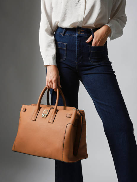 Sac Porté Main / A4 L Equestre Cuir Etrier Beige equestre EEQT142L vue secondaire 1