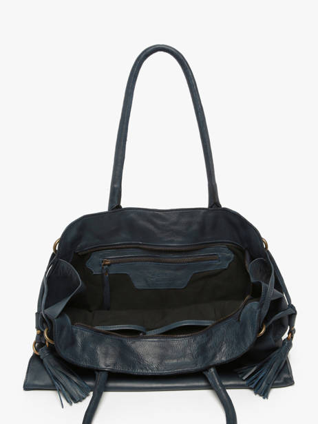 Sac Porté épaule A4 Cow Cuir Basilic pepper Bleu cow BCOW85 vue secondaire 3