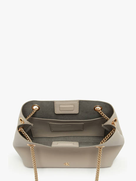 Sac Porté épaule Minimal Mono Polyester Recyclé Calvin klein jeans Beige minimal mono 4F3205G vue secondaire 3
