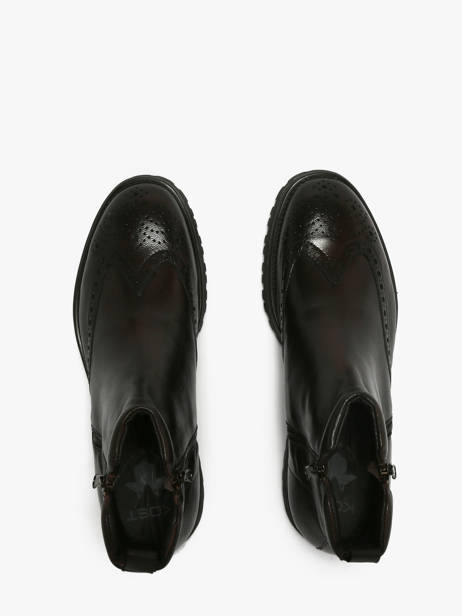 Bottines En Cuir Kost Marron men D vue secondaire 3