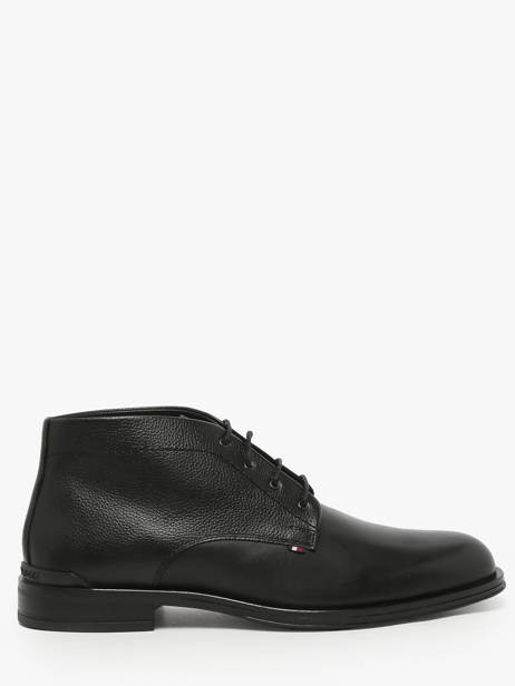 Chaussures De Ville Montante En Cuir Tommy hilfiger Noir men 5697BDS
