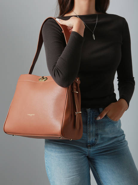 Sac Porté épaule Mademoiselle Romy Cuir Lancaster Beige mademoiselle romy 106 vue secondaire 1