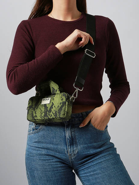 Sac Bandoulière Cobra Polyester Recyclé Wouf Vert cobra BM250019 vue secondaire 1