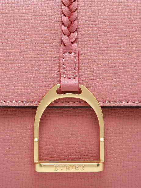 Sac Bandoulière M Torsade Cuir Etrier Rose torsade ETOS169M vue secondaire 5