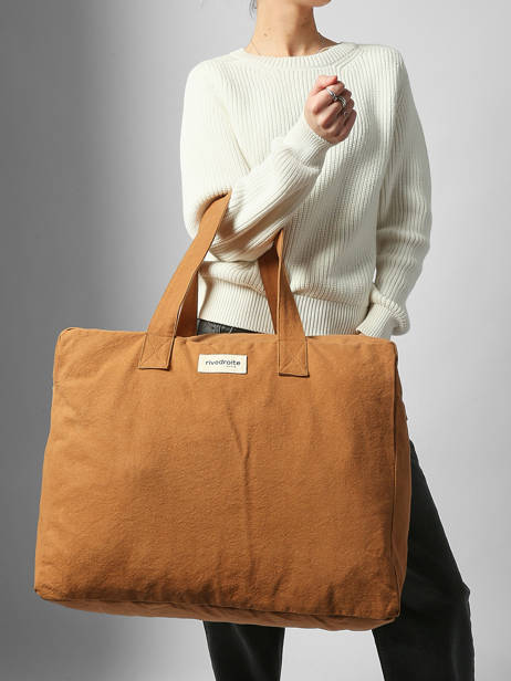 Le Grand Sac Shopping Elzevir Coton Recyclé Rivedroite Marron timeless ELZEVTIM vue secondaire 1