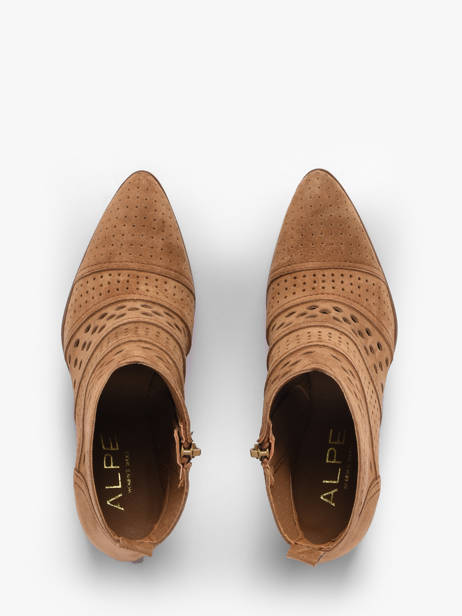 Bottines à Talon En Cuir Alpe Marron women 53851101 vue secondaire 3