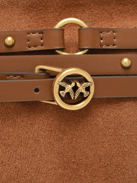 Sac Bandoulière Classic Belt Bag Cuir Pinko Marron love bag soft 6176A0F6 vue secondaire 3