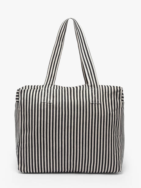 Sac Porté épaule Célestins A4 Striped Coton Recyclé Rivedroite Noir spring striped CELESTRI vue secondaire 4