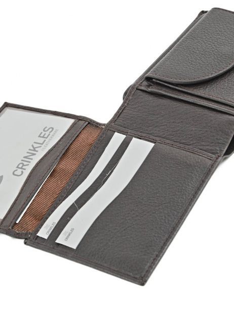 Portefeuille Caviar Cuir Crinkles Marron caviar 14072 vue secondaire 4