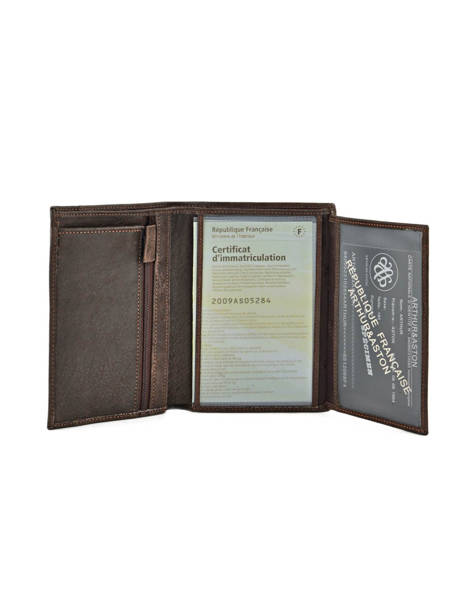 Portefeuille Diego Cuir Arthur & aston Marron diego 1438-805 vue secondaire 3