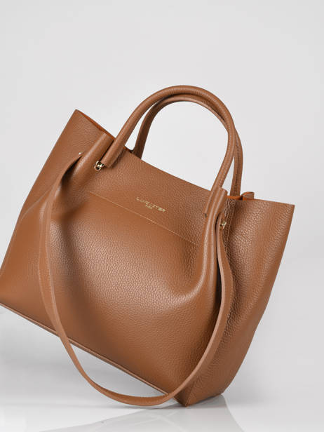 Sac Shopping Foulonne Double Cuir Lancaster Marron foulonne double louisa 20 vue secondaire 2