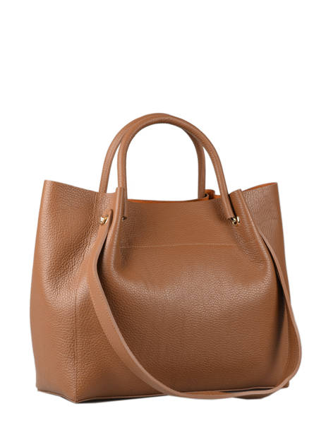 Sac Shopping Foulonne Double Cuir Lancaster Marron foulonne double louisa 20 vue secondaire 4
