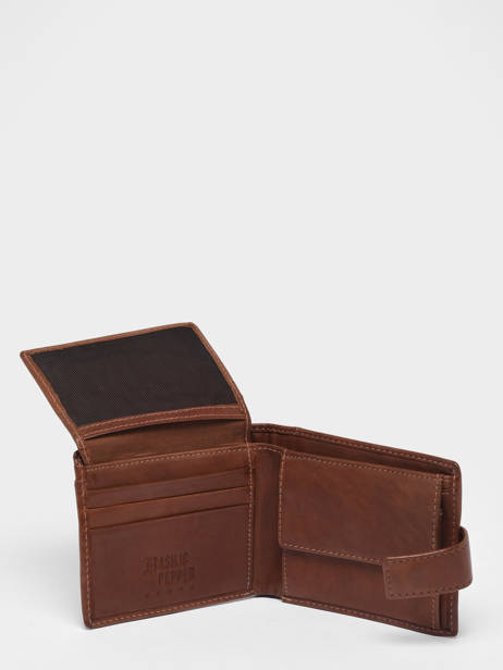 Portefeuille Traveler Cuir Basilic pepper Marron traveler BTRA93 vue secondaire 1